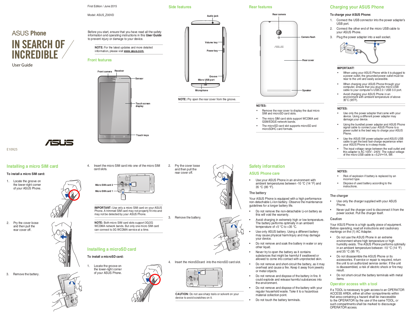 ASUS Z00VD User Manual