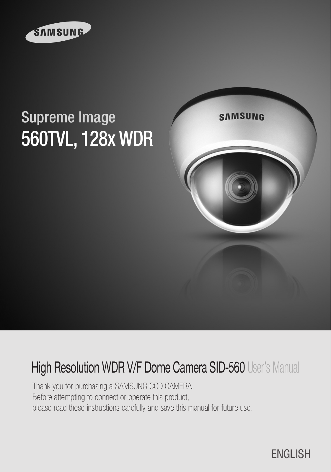 SAMSUNG 560TVL User Manual