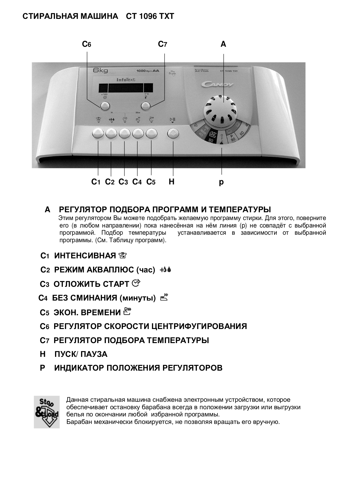 Candy CT 1096 1 TXT User Manual