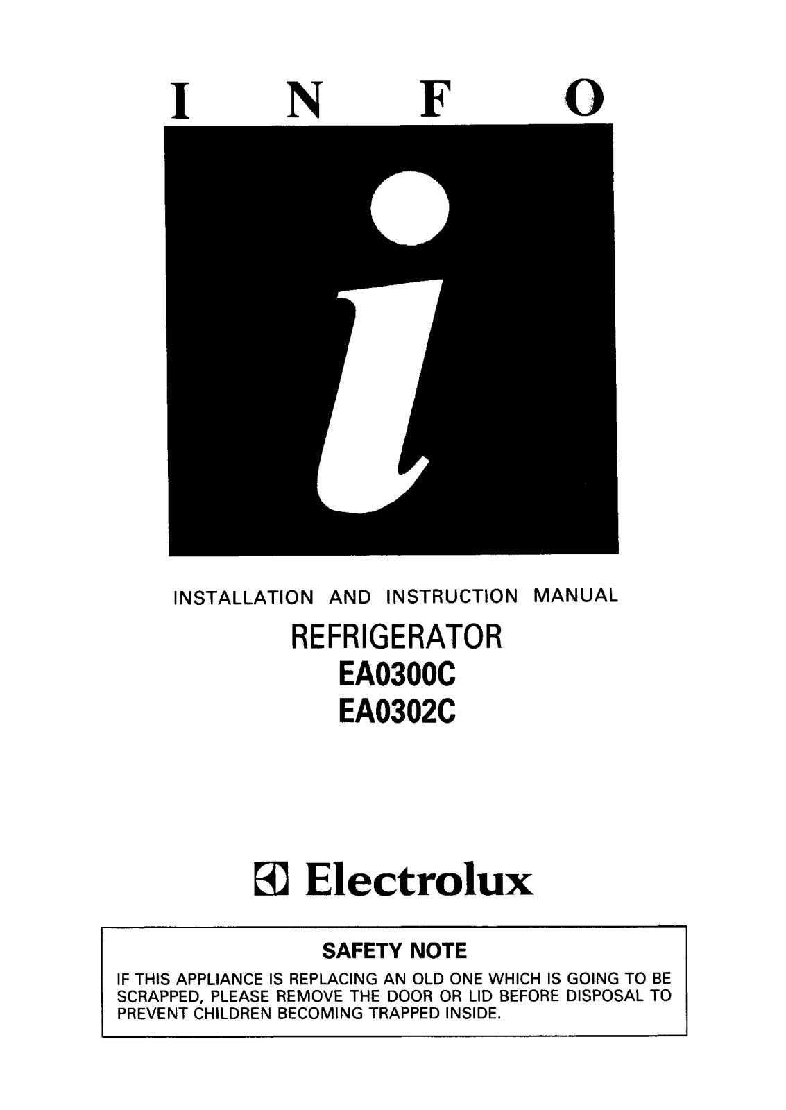 Electrolux EA0300C User Manual