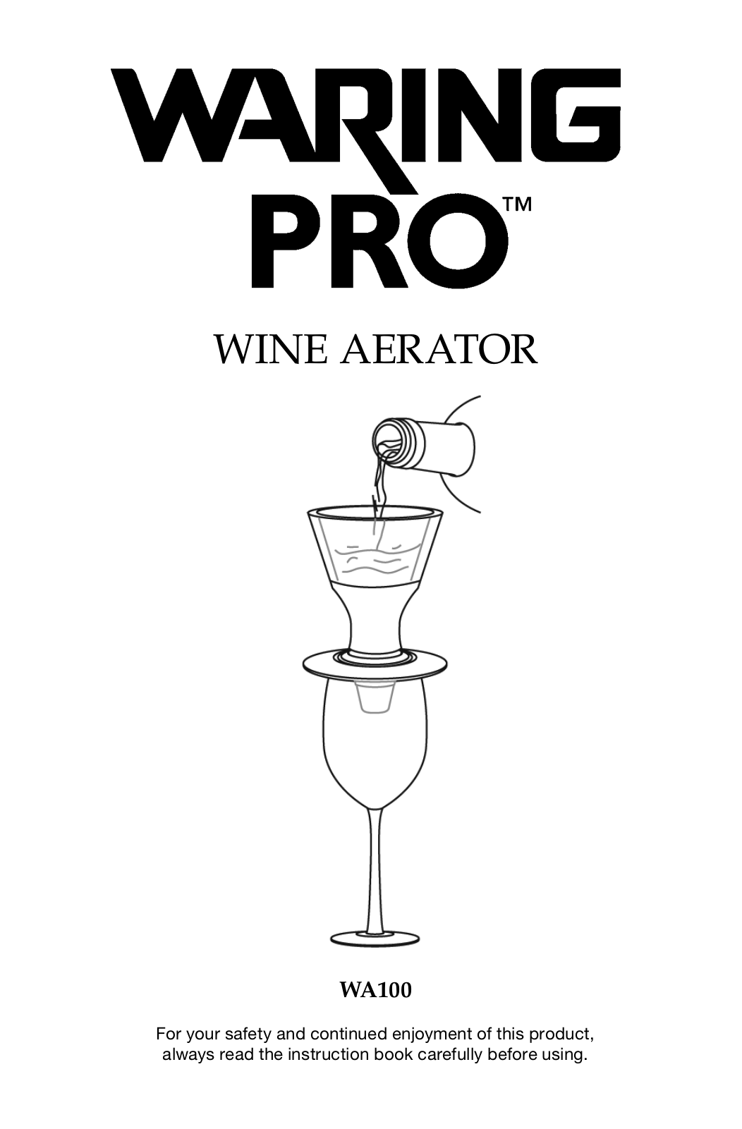 Waring Pro WA100 User Manual