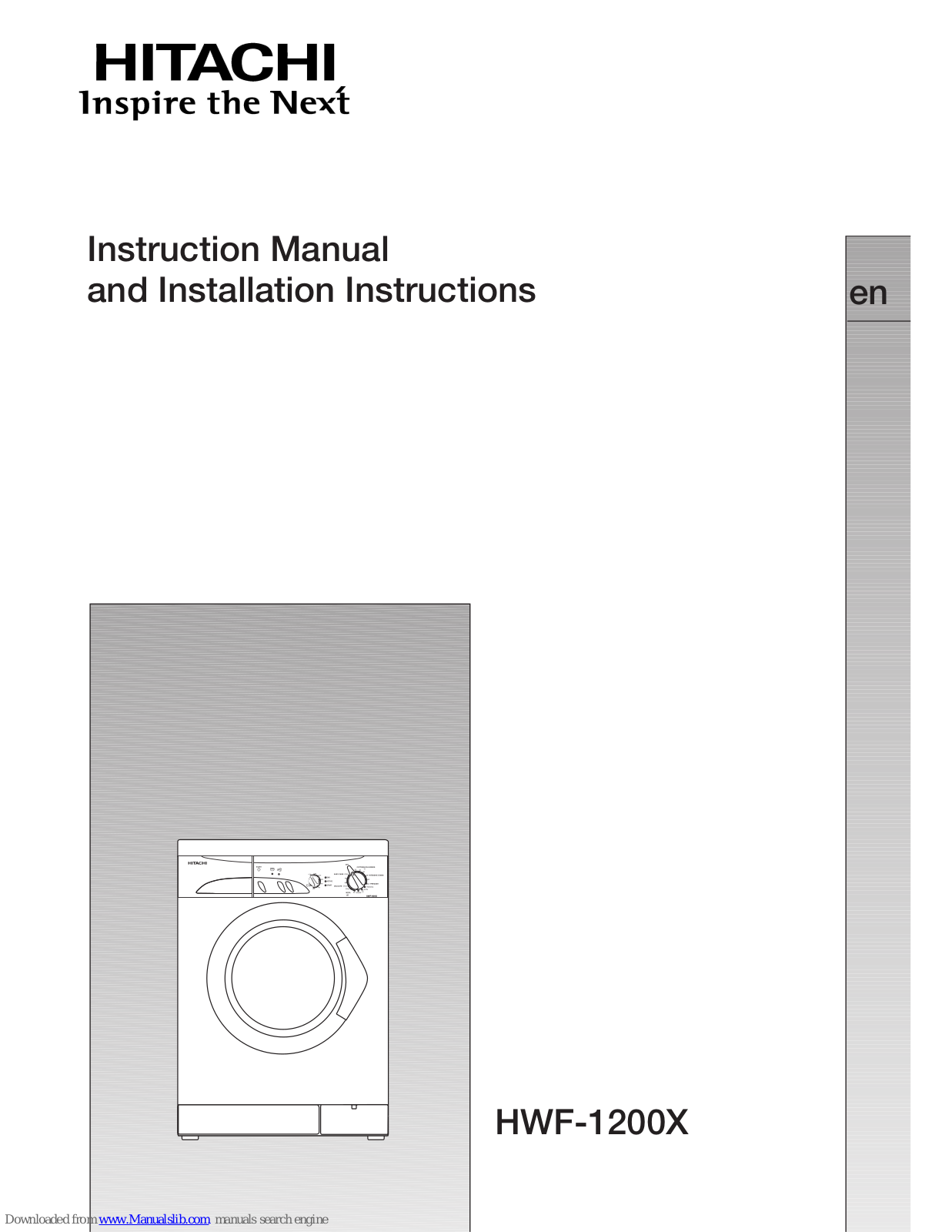 Siemens HWT-1200X Instruction Manual And Installation Instructions