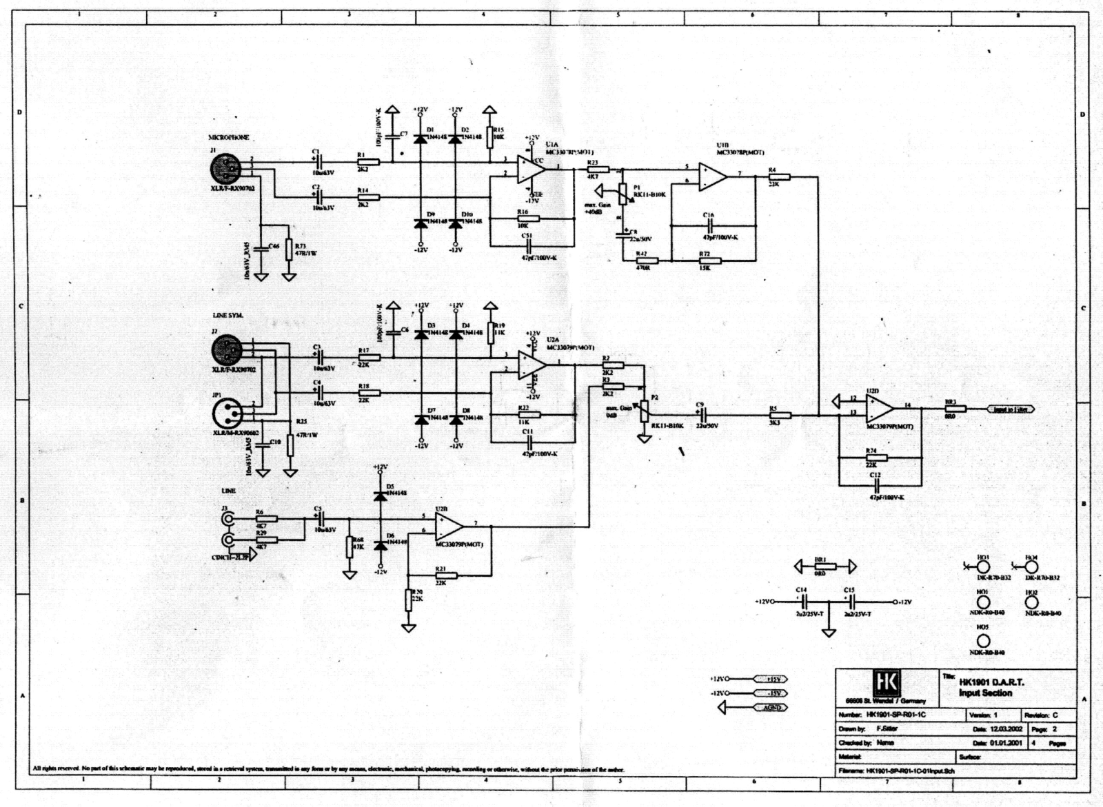 Harman Kardon HK-1901 Schematic