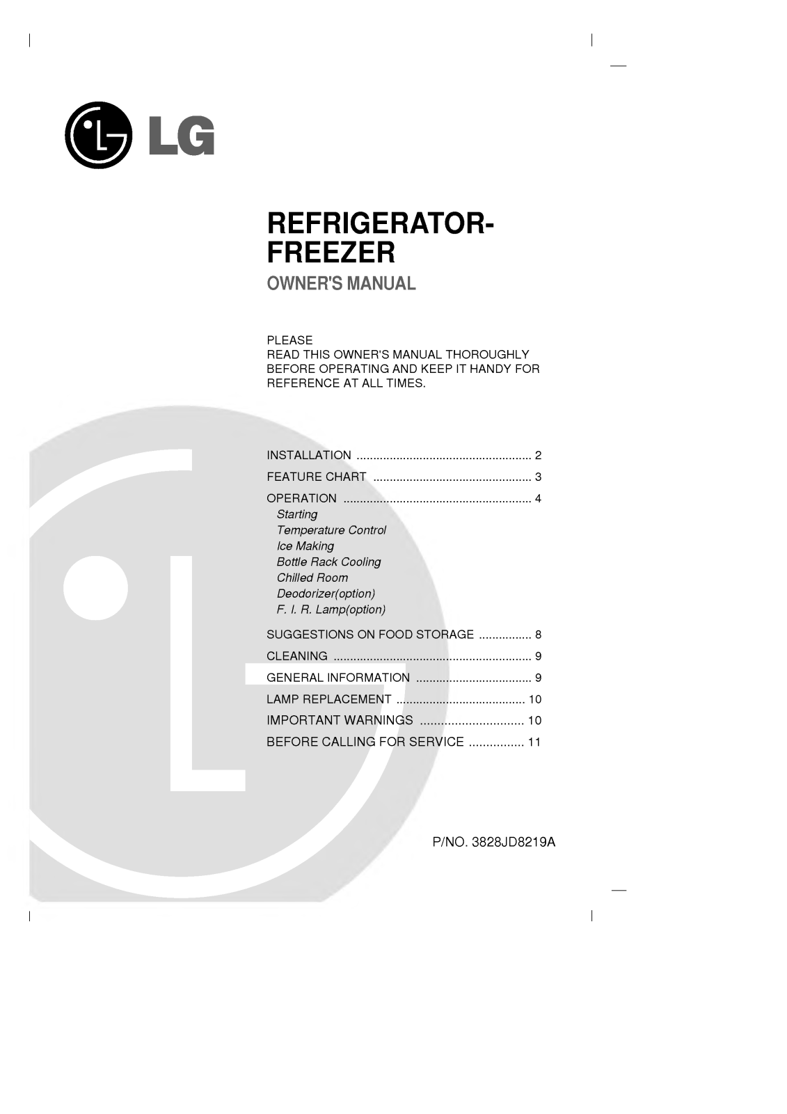 LG GR-T342S, LR-T382SV User Manual