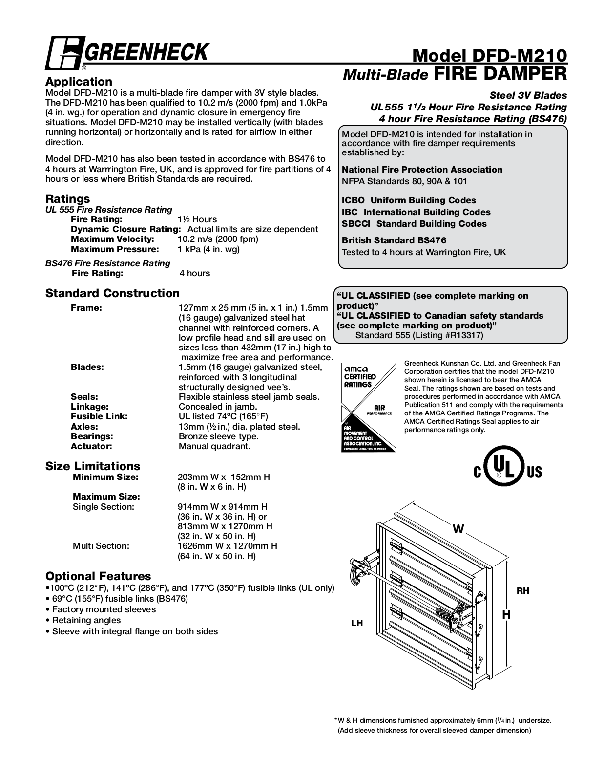 Greenheck Fan DFD-M210 User Manual