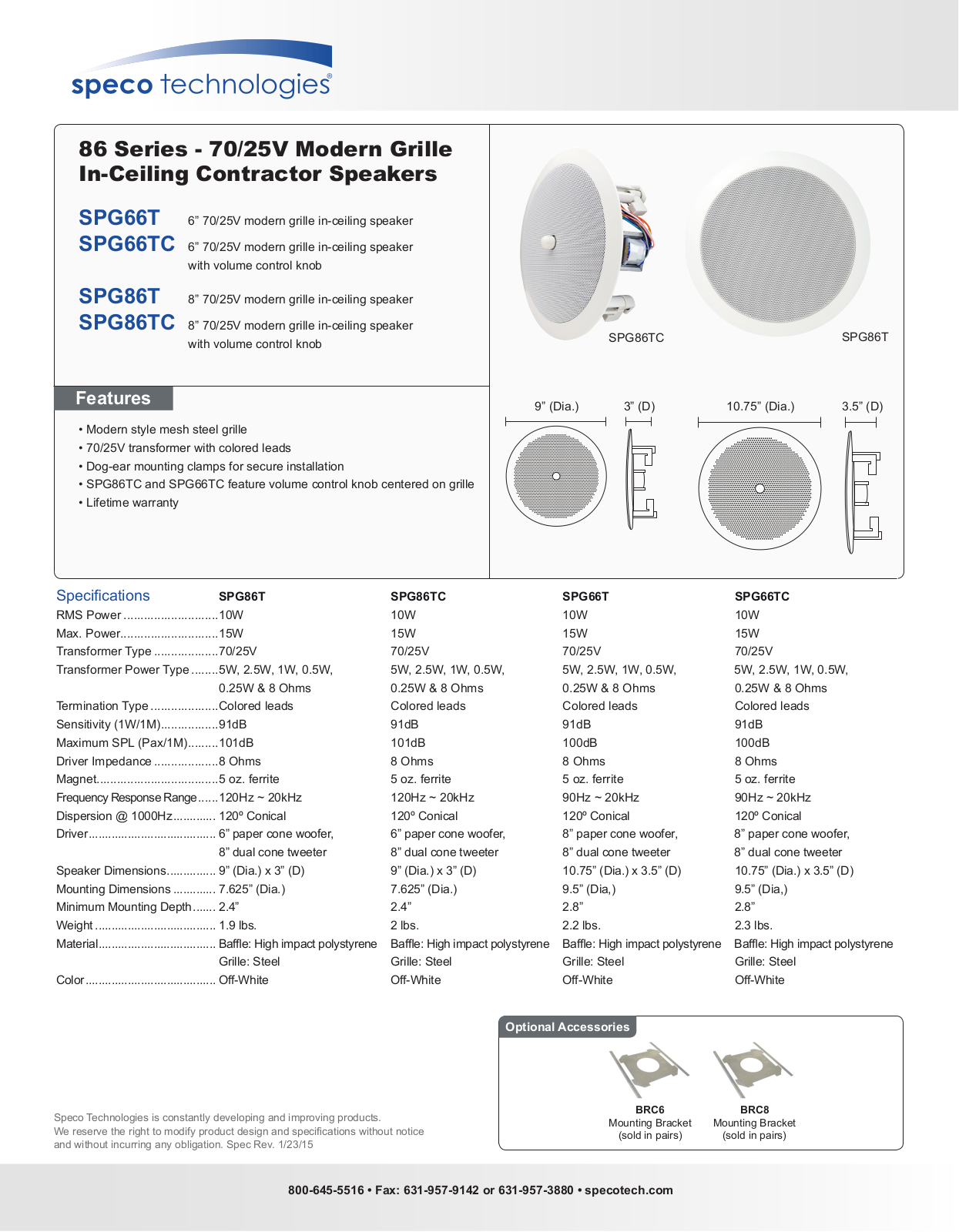 Speco Technologies SPG66T User Manual