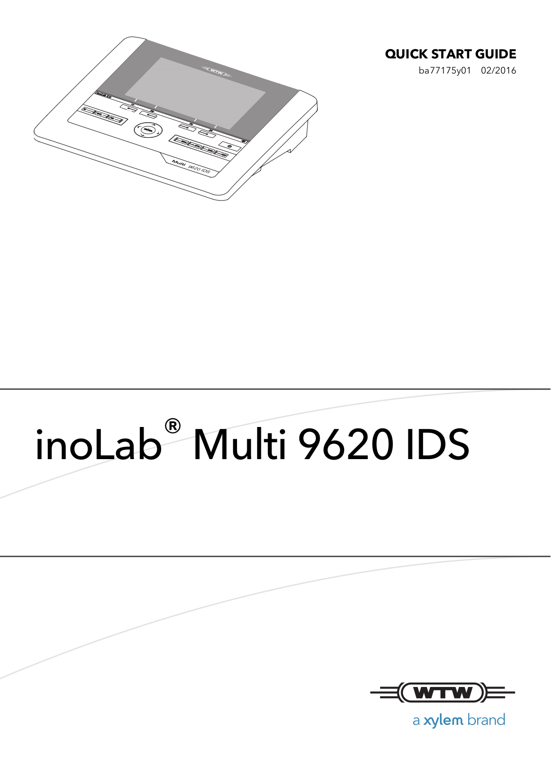 Xylem inoLab Multi 9620 IDS Quick Start Manual