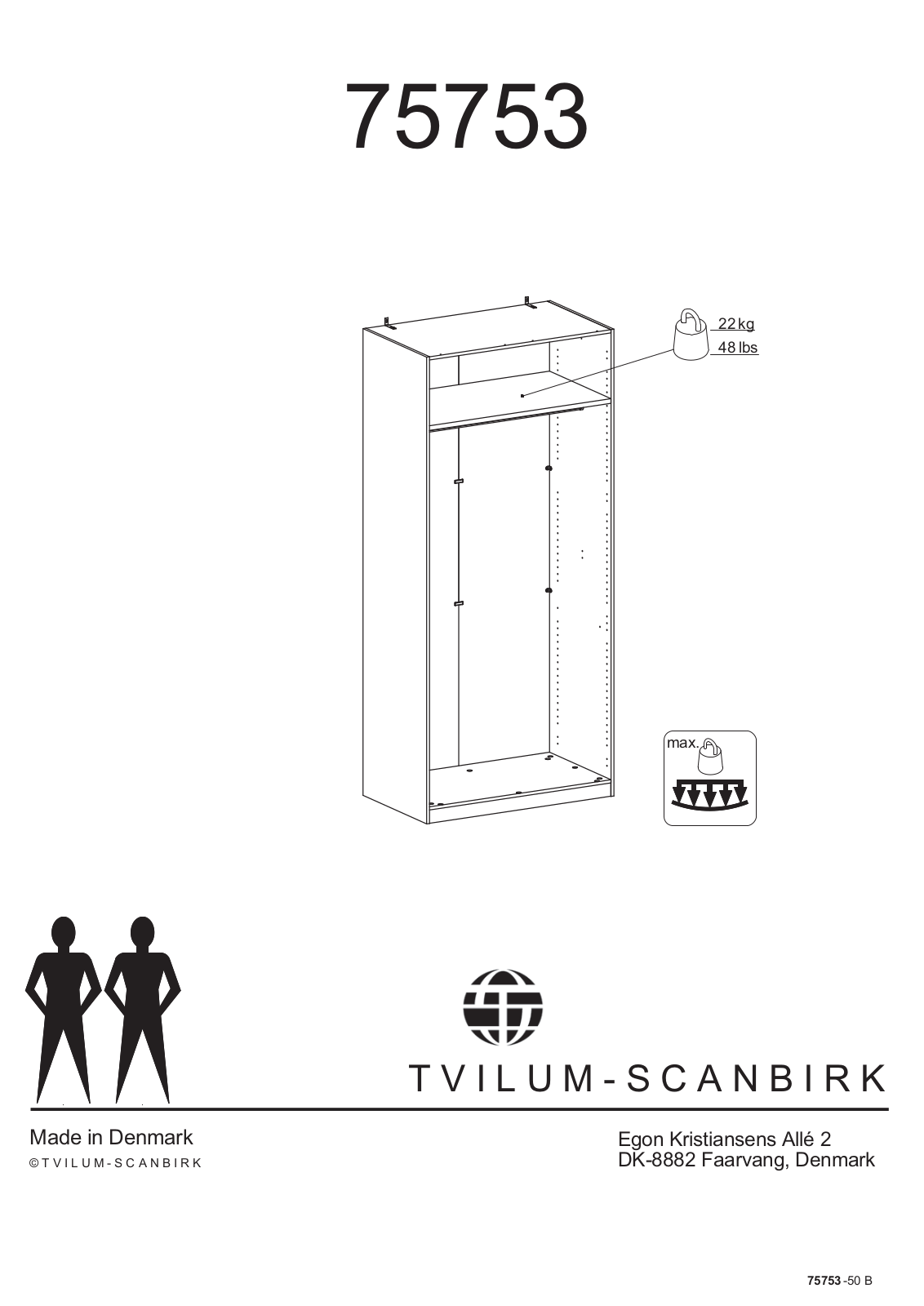 Tvilum 75753 User Manual