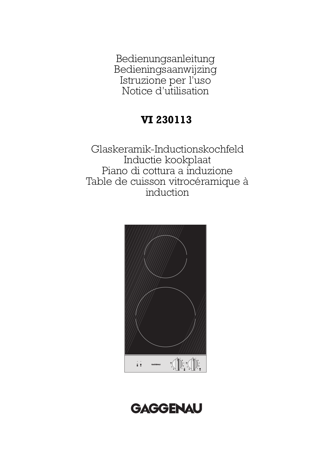 GAGGENAU VI 230, VI230112 User Manual