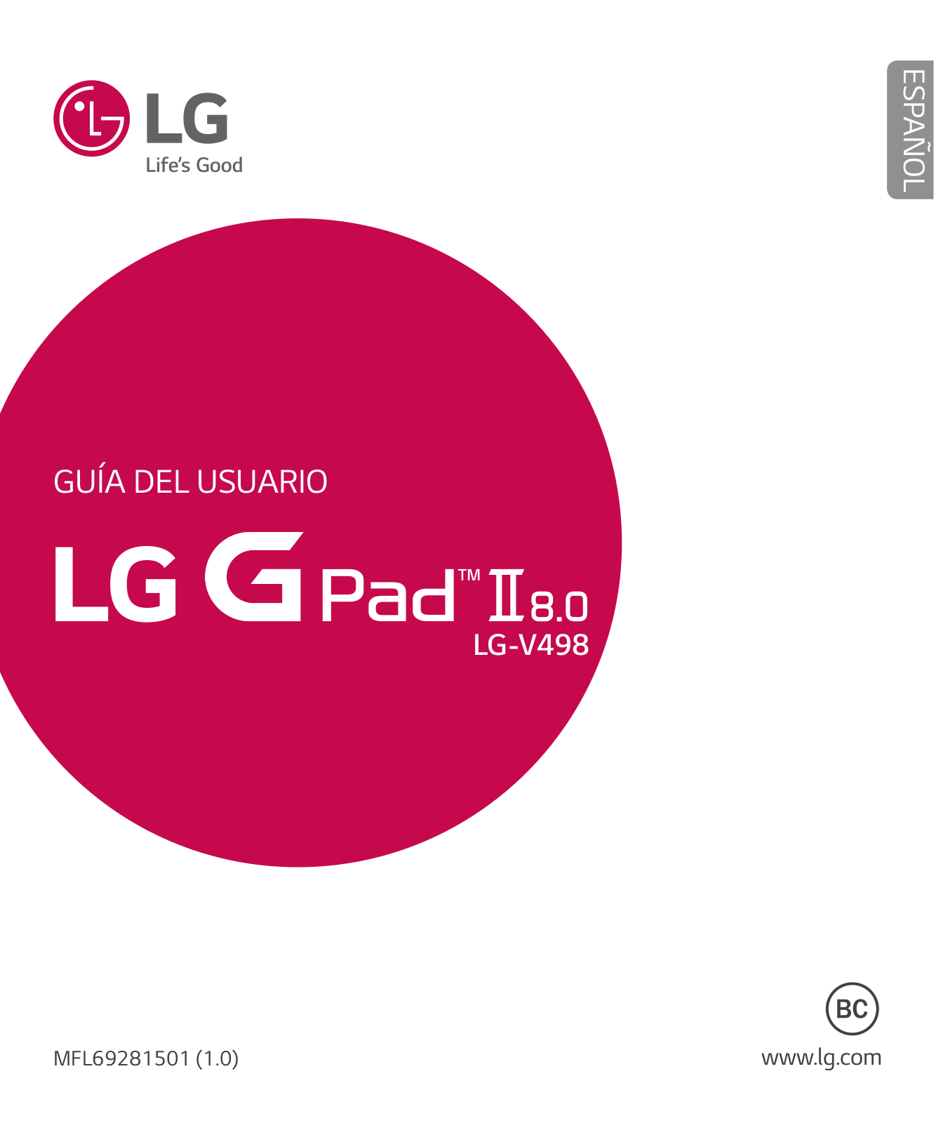 LG G Pad II 8.0 User Manual