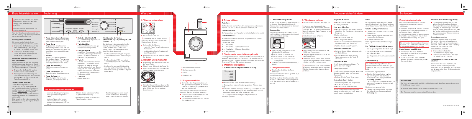 Miele W 5839 WPS Short operating instructions