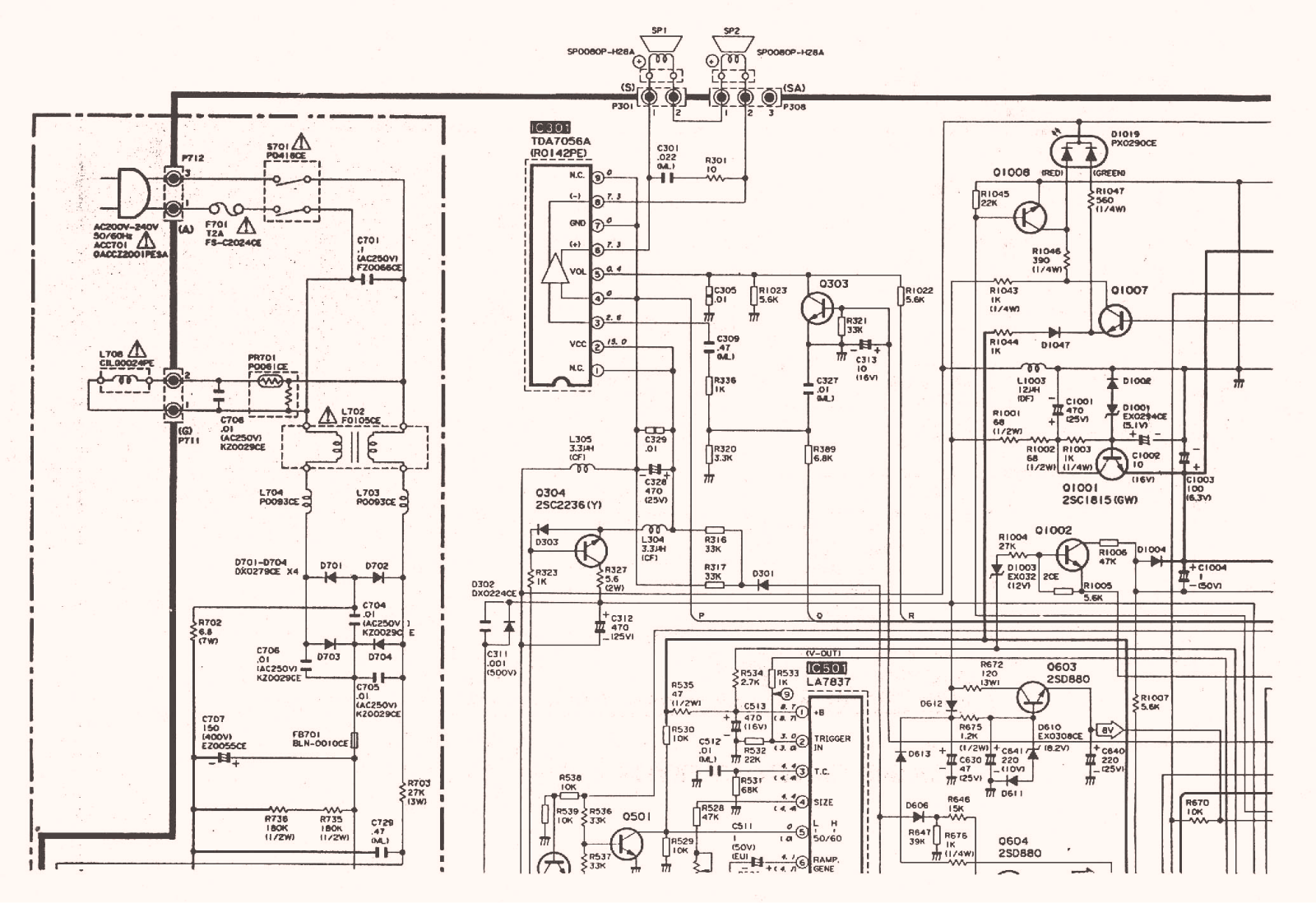 SHARP 20B-SC, CV-2132CK1 Schematics