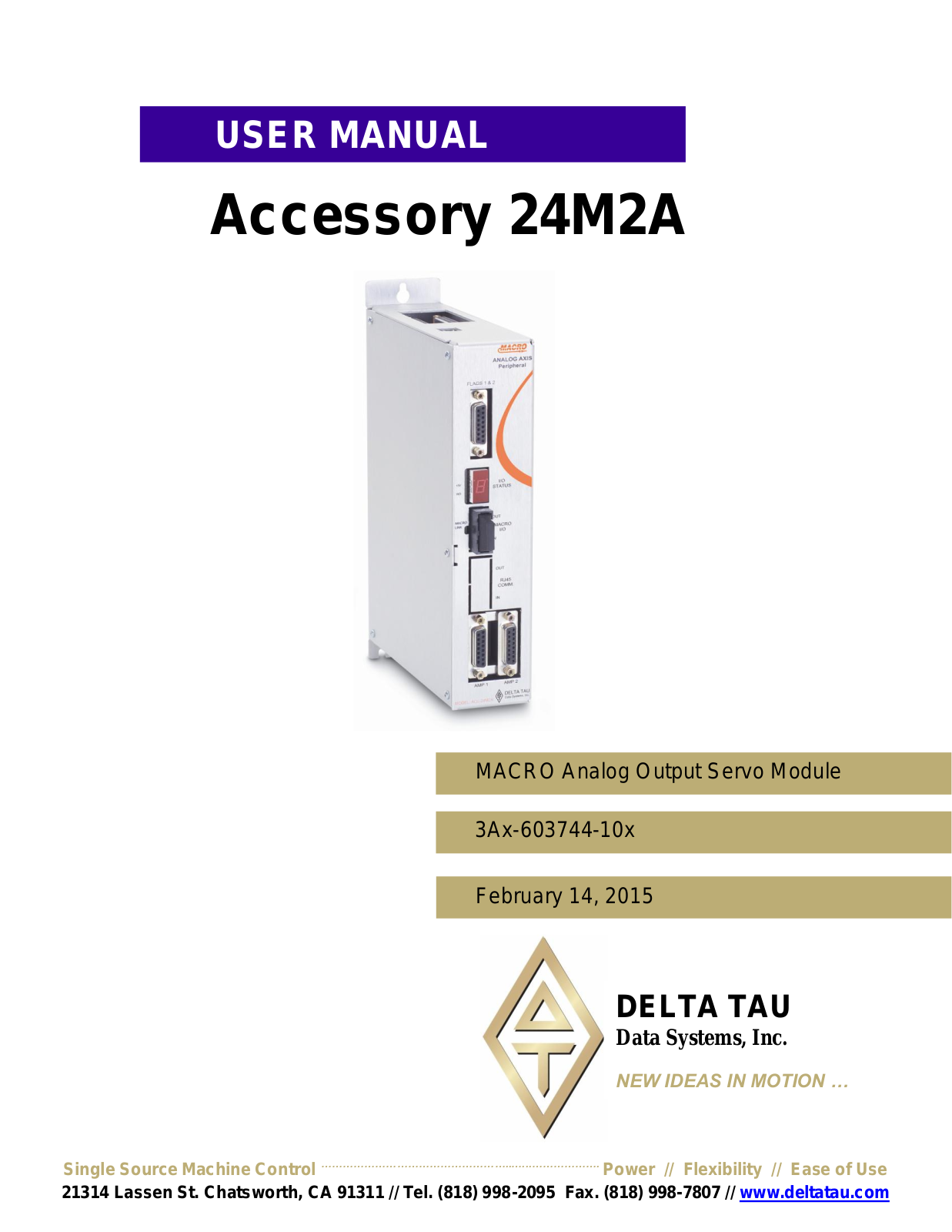 Delta Tau ACC-24M2A User Manual