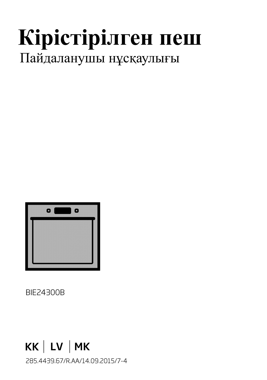 Beko BIE 24300 B User manual