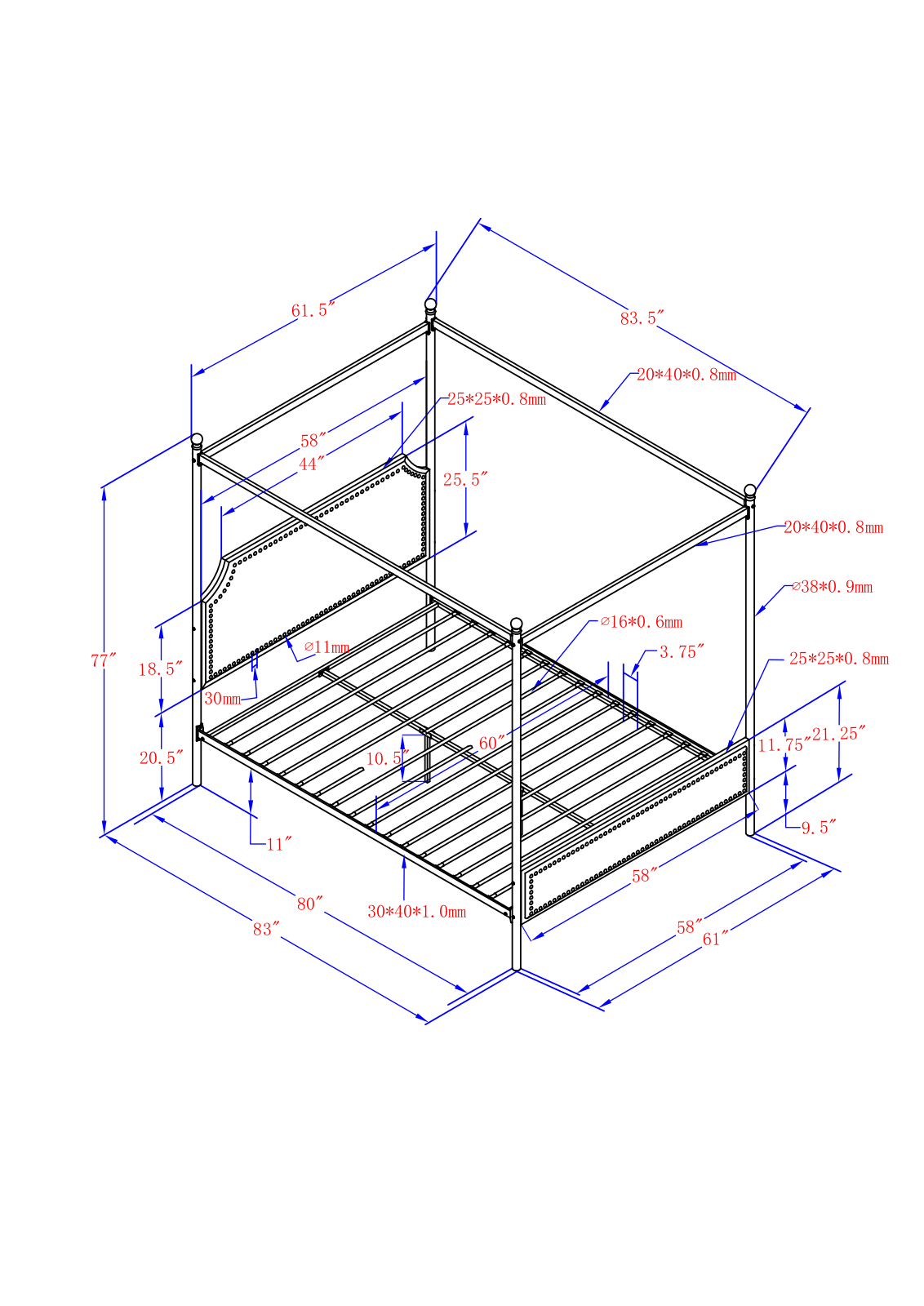 Red Barrel Studio W003318372 Dimensions - ManualMachine.com