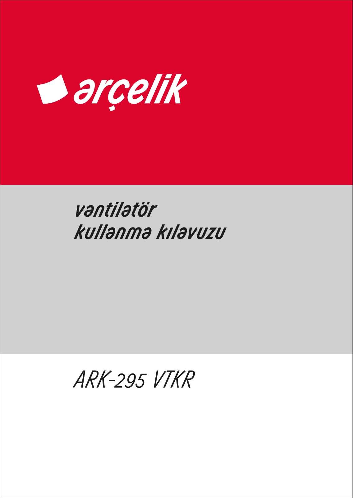 Arçelik ARK295VTKR User manual