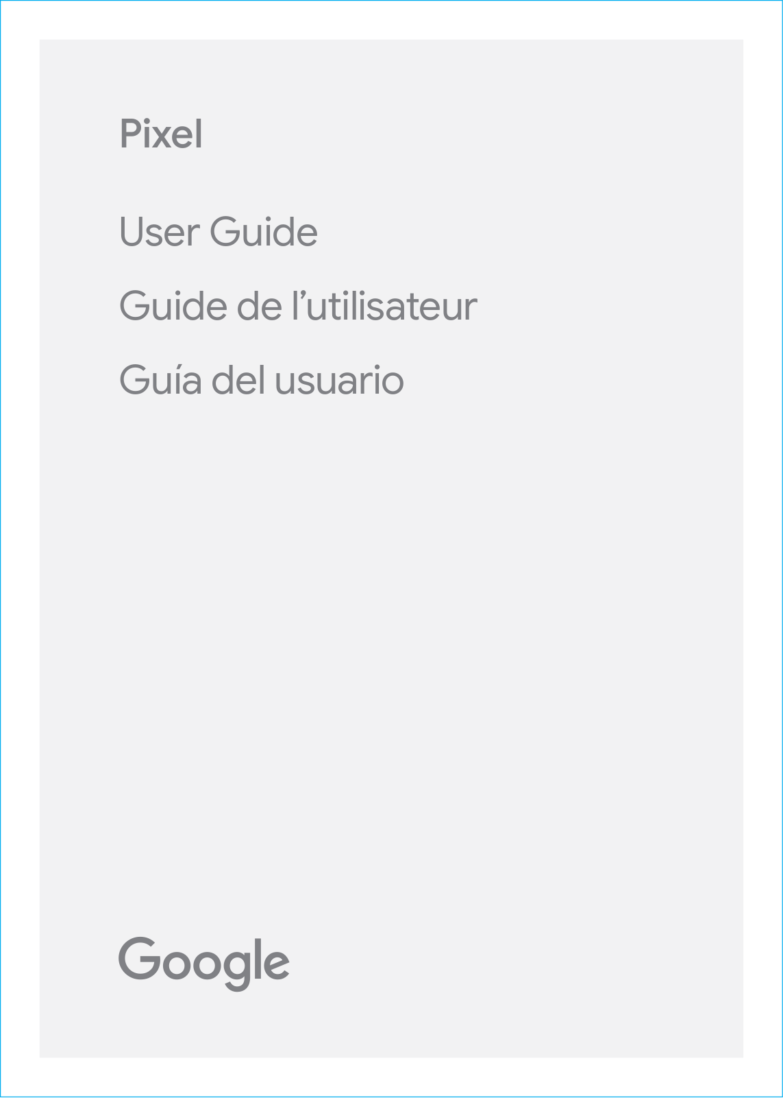 Google G020G, G020C, G020B, G020E, G020A User Manual