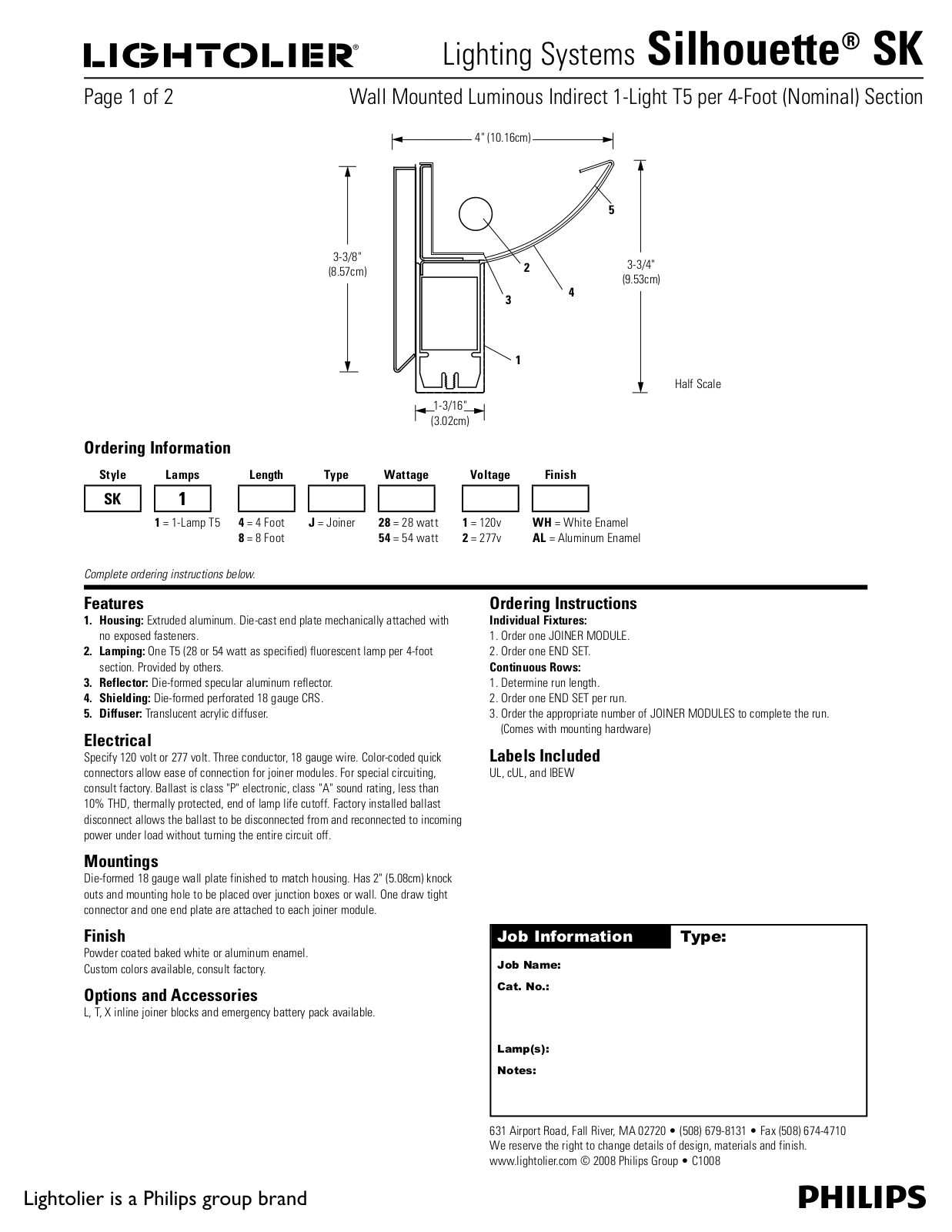 Lightolier Silhouette SK User Manual