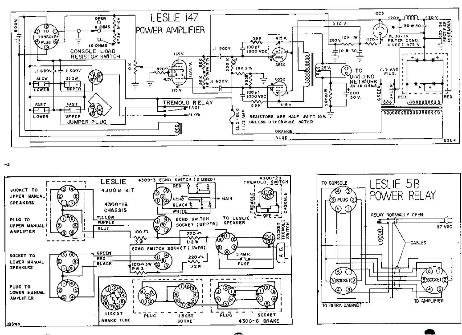 Fender leslie 147 amp schematic