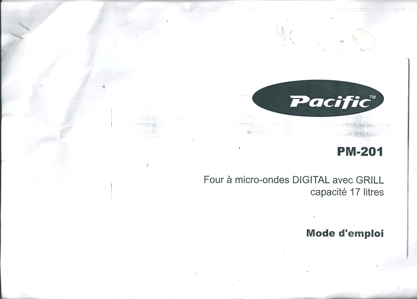 PACIFIC PM201 User Manual