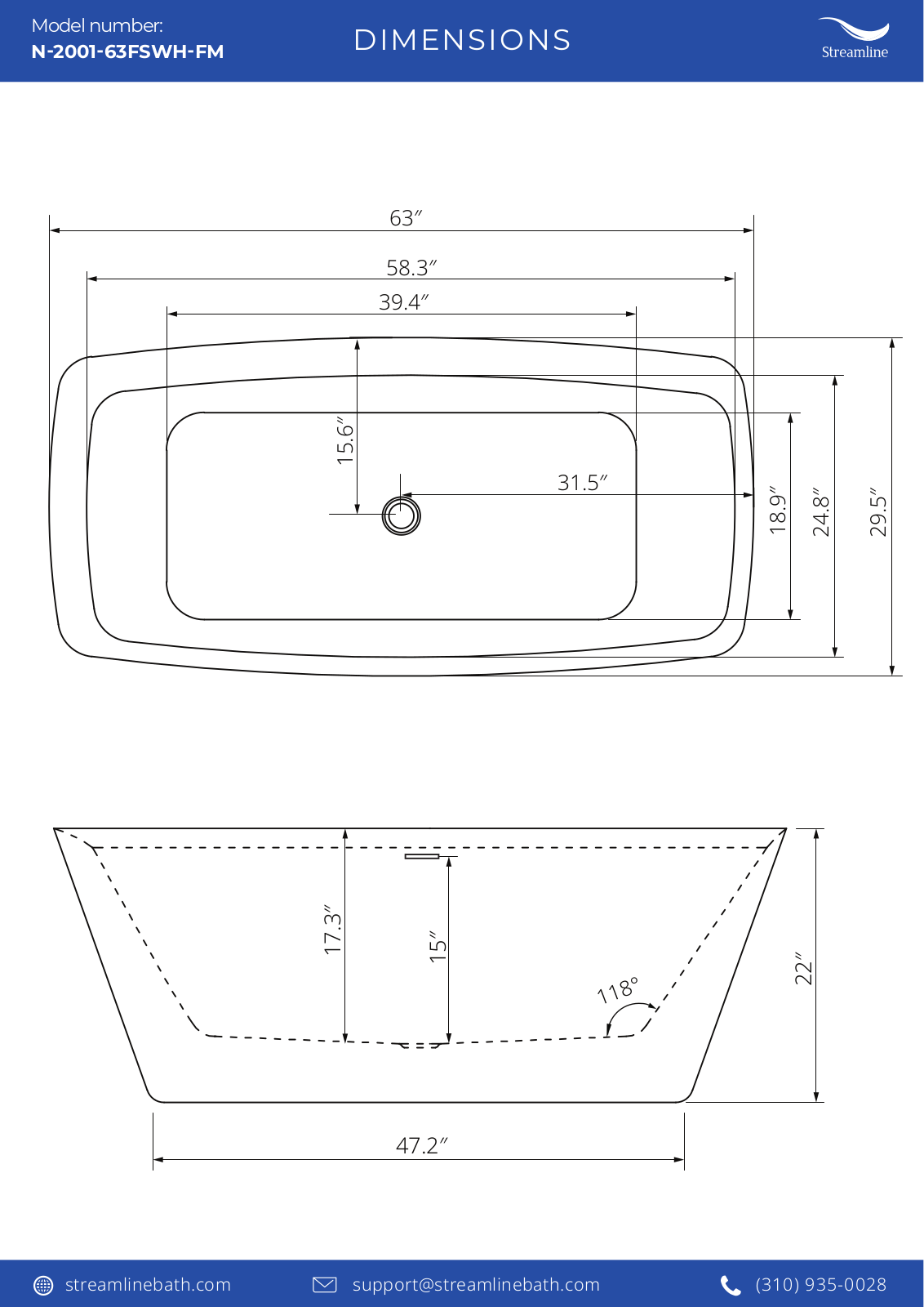 Streamline Bath SLBH6227 Specifications - ManualMachine.com