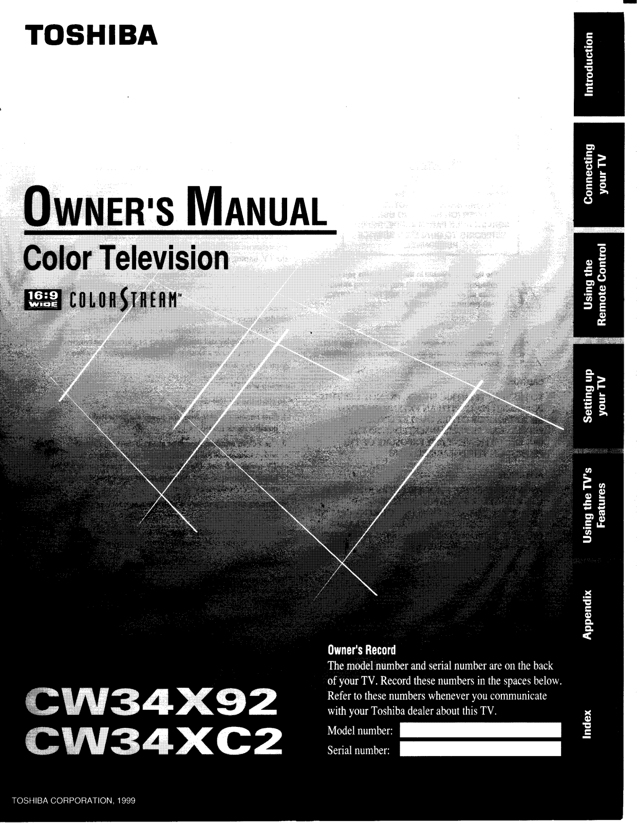 Toshiba CW34XC2, CW34X92 User Manual