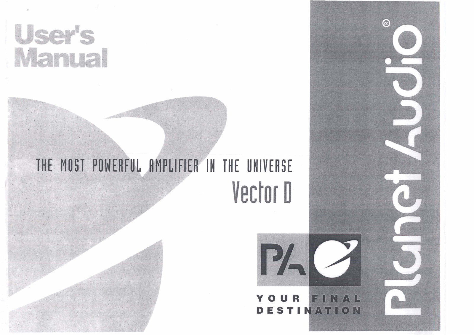 Planet Audio Vector D Users Manual