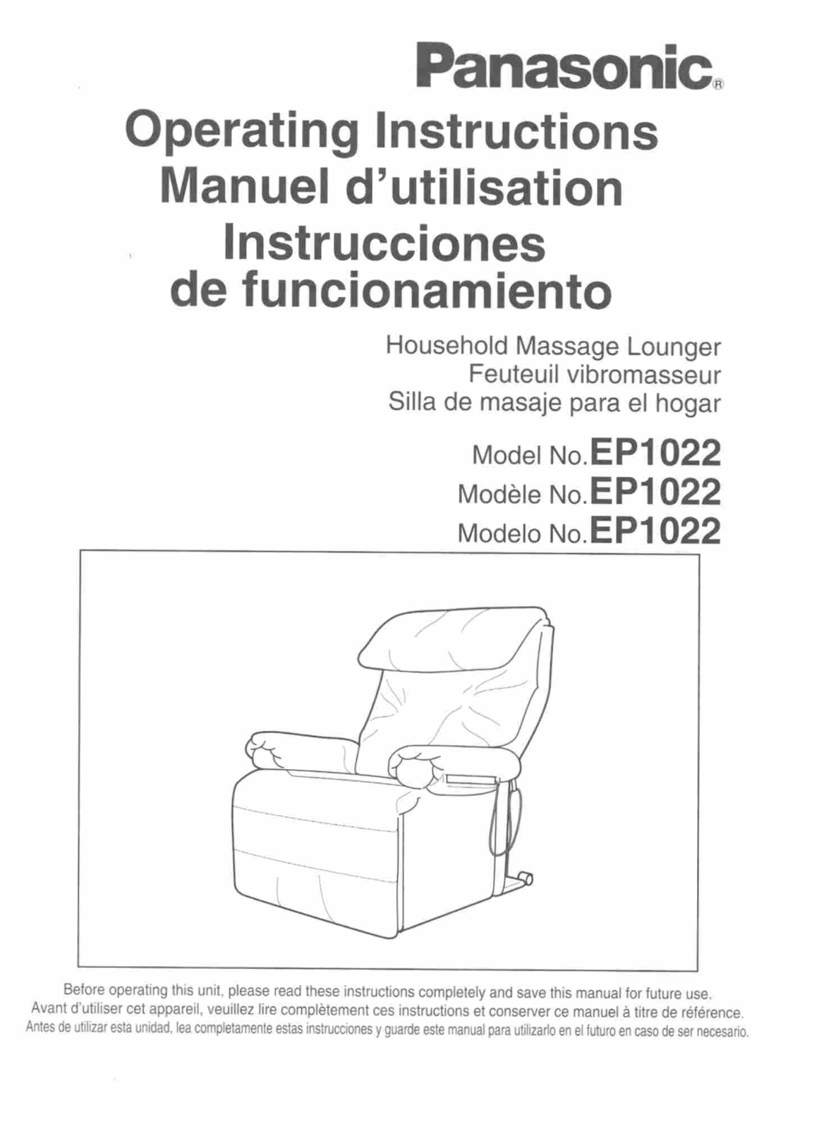Panasonic EP1022 User Manual