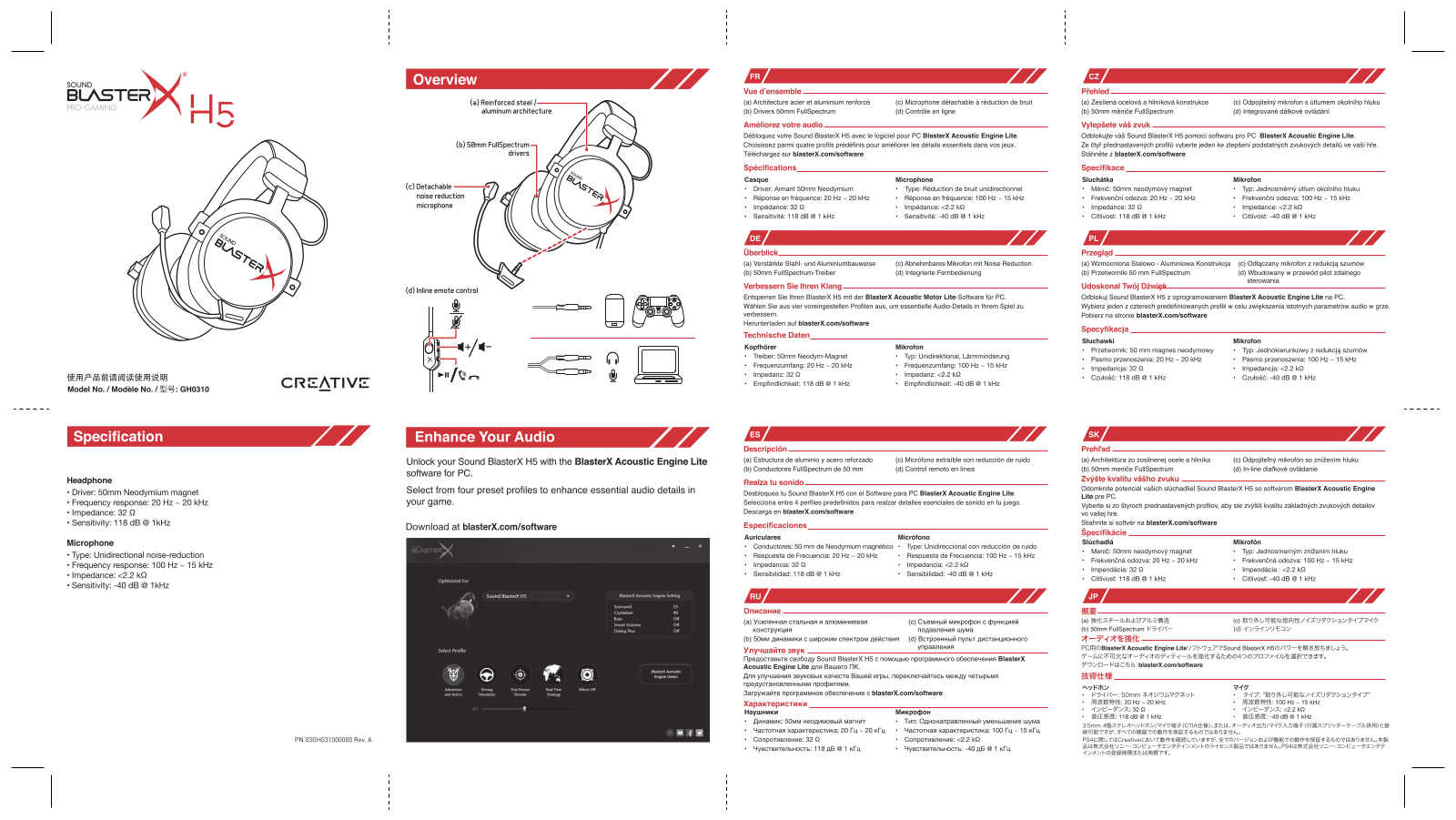 Creative Labs Sound BlasterX H5 User Manual