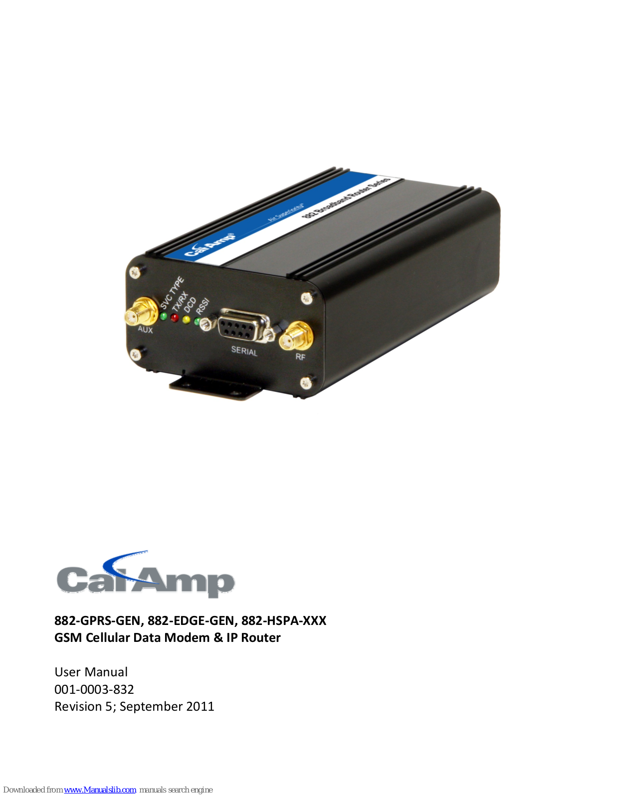 Cal Amp 882?GPRS?GEN, 882?EDGE?GEN, 882?HSPA series User Manual