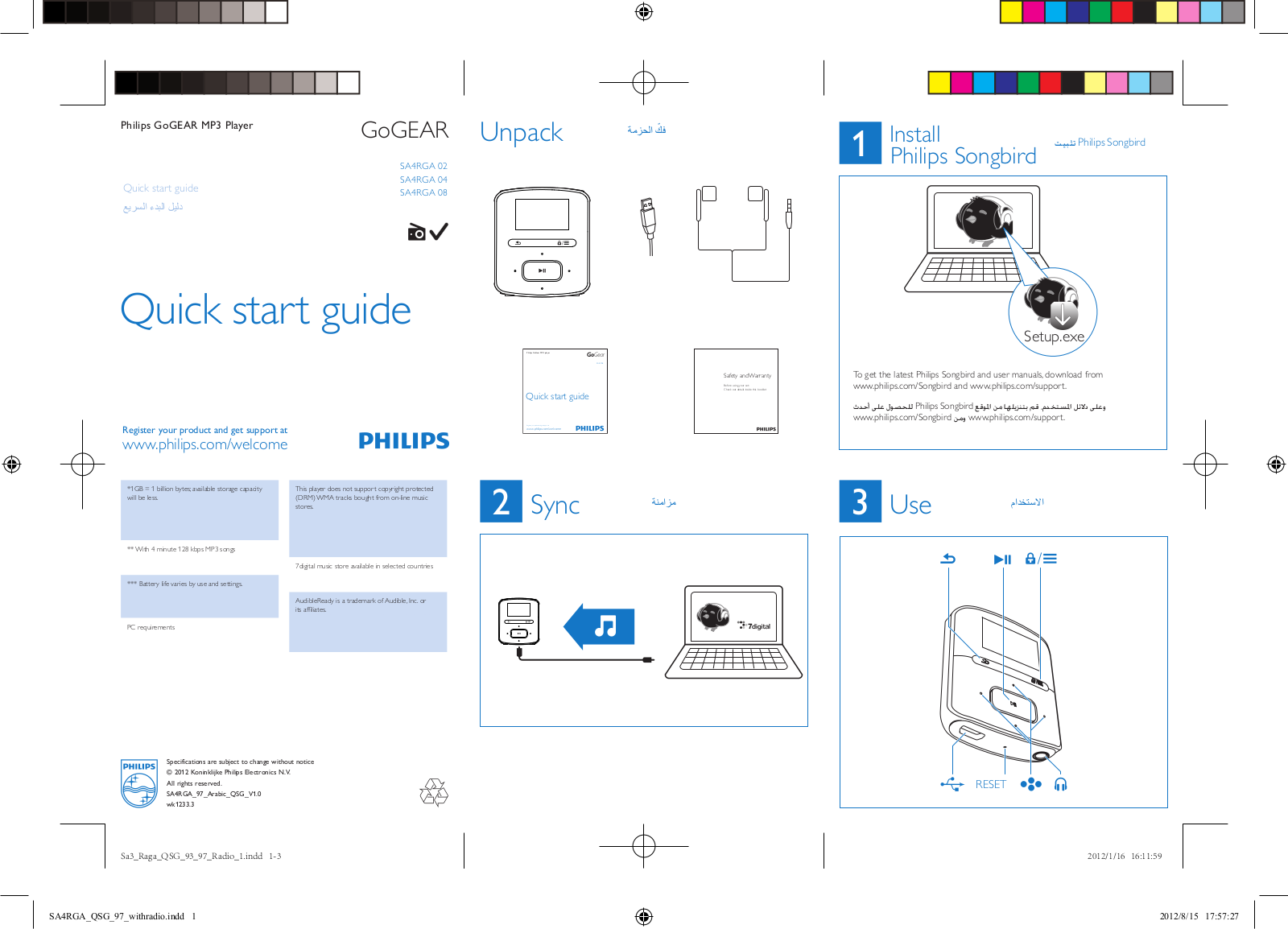 Philips SA4RGA04KF/97 Quick Start Guide - ManualMachine.com