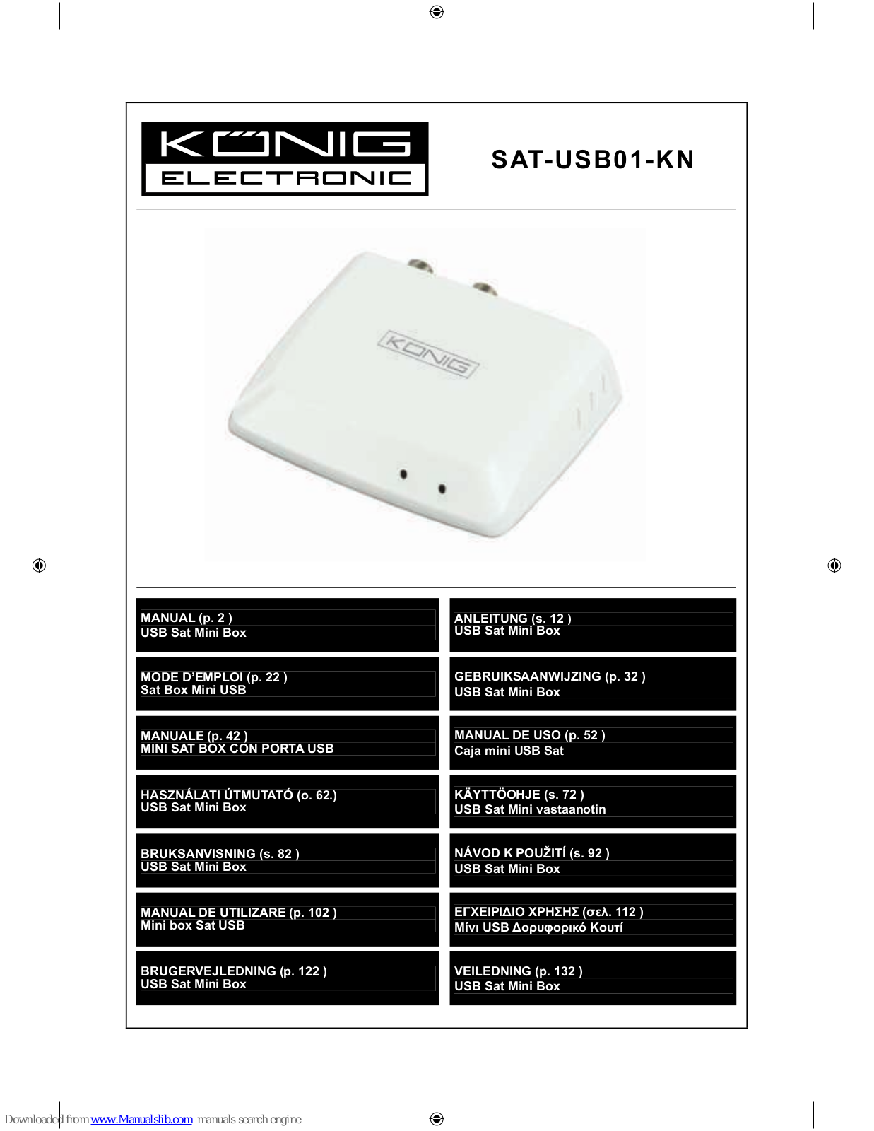 Konig SAT-USB01-KN User Manual