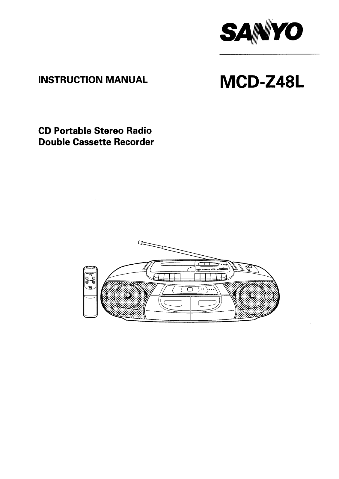 Sanyo MCD-Z48L Instruction Manual
