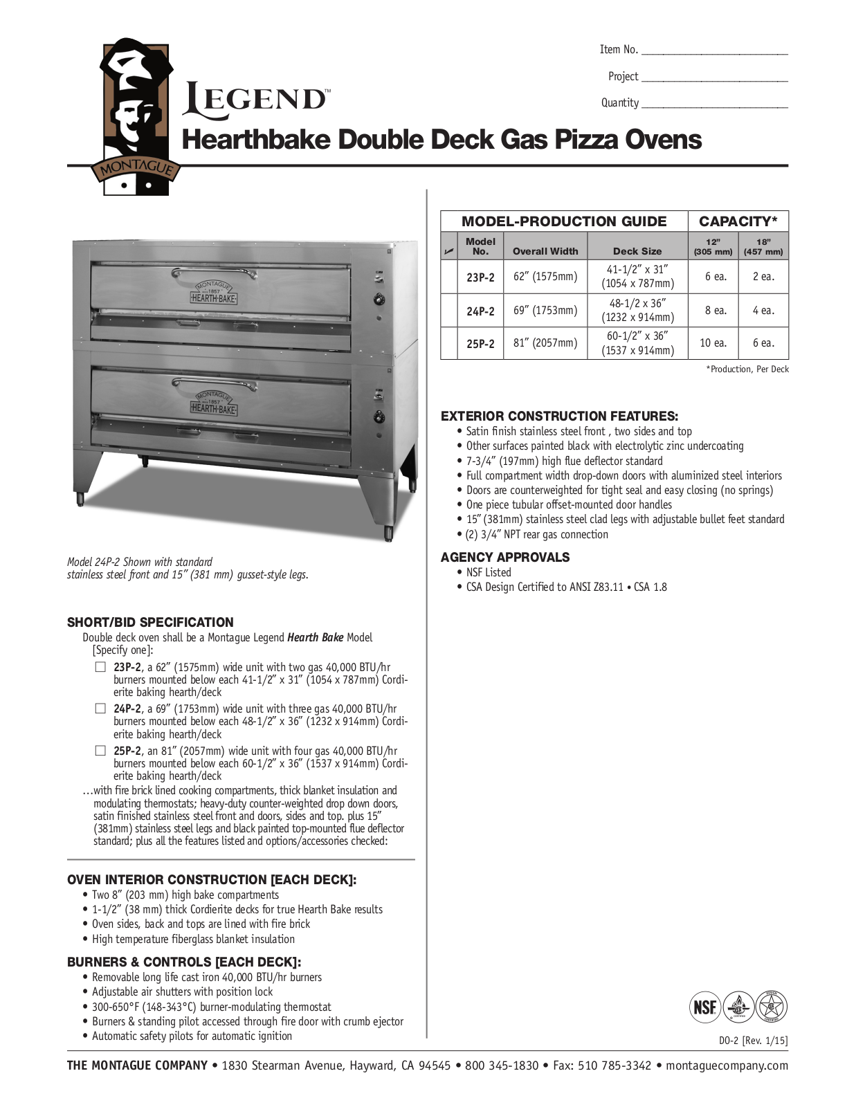 Montague 23P-2 User Manual