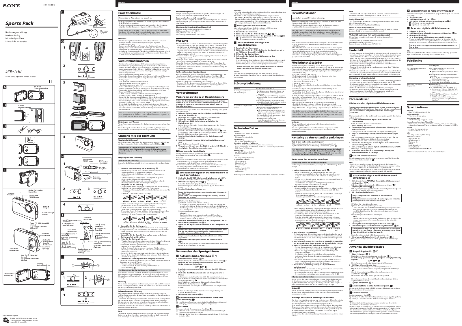 Sony SPK-THB User Manual