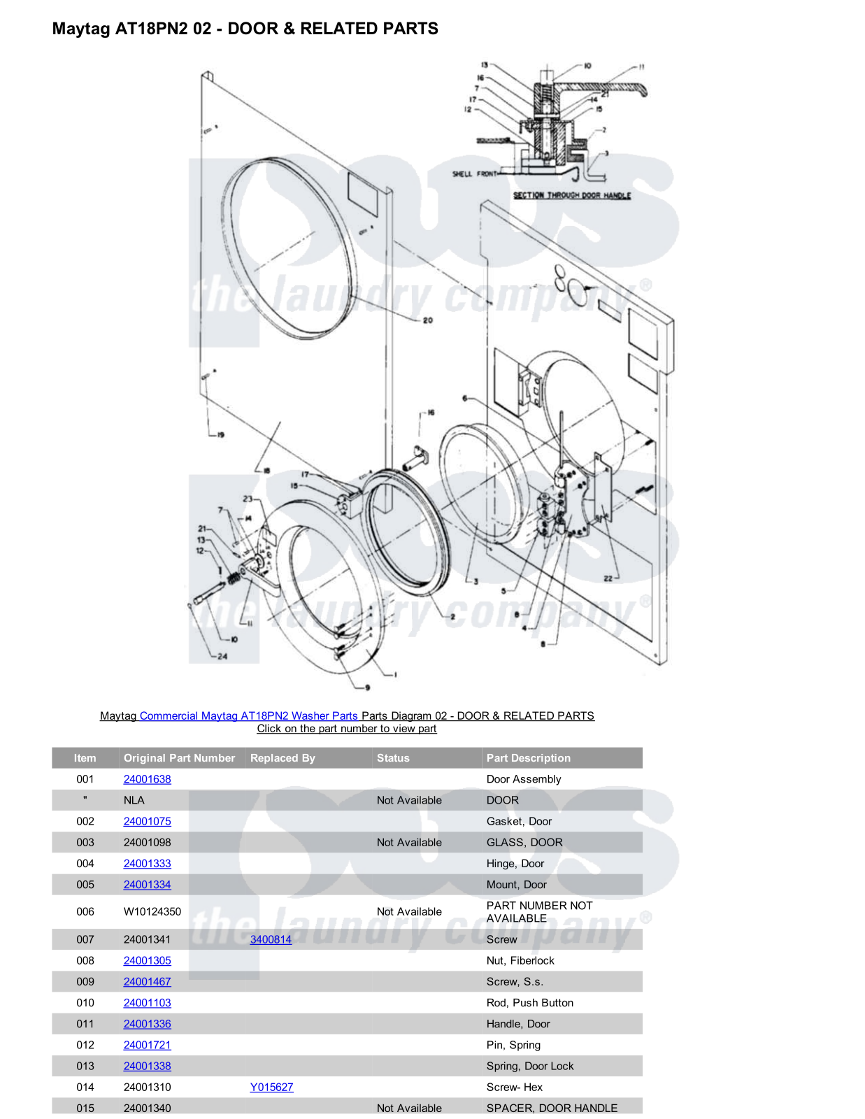 Maytag AT18PN2 Parts Diagram