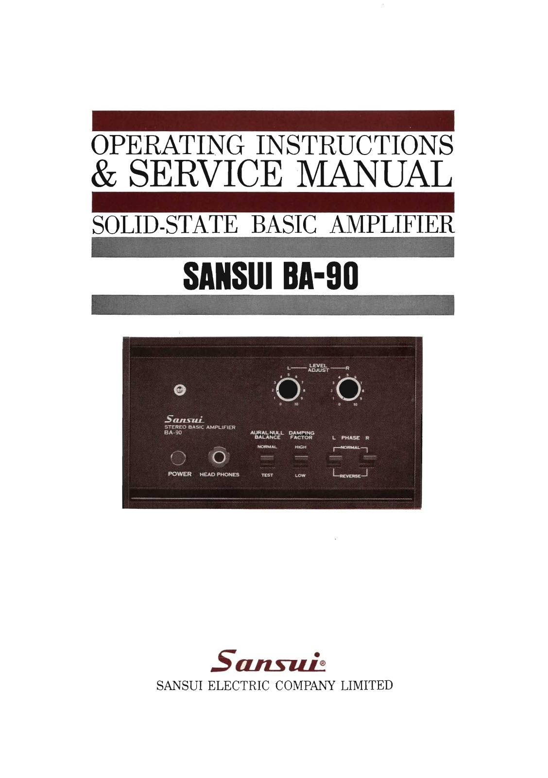 Sansui BA-90 Service Manual