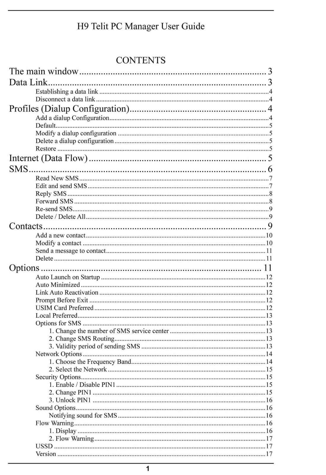 Telit Communications S p A TELITH9 User Manual