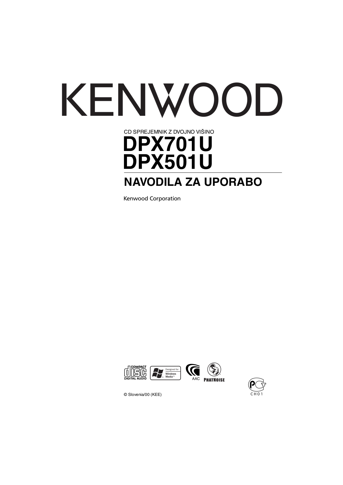 KENWOOD DPX701U, DPX501U User Manual