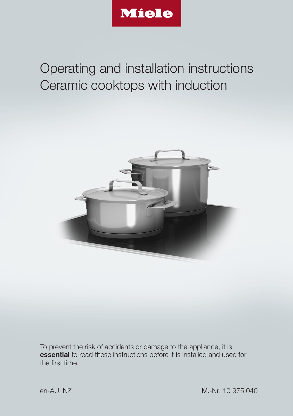 Miele KM 6629-1, KM 6639-1, KM 6669-1, KM 6679-1, KM 6699-1 Operating instructions