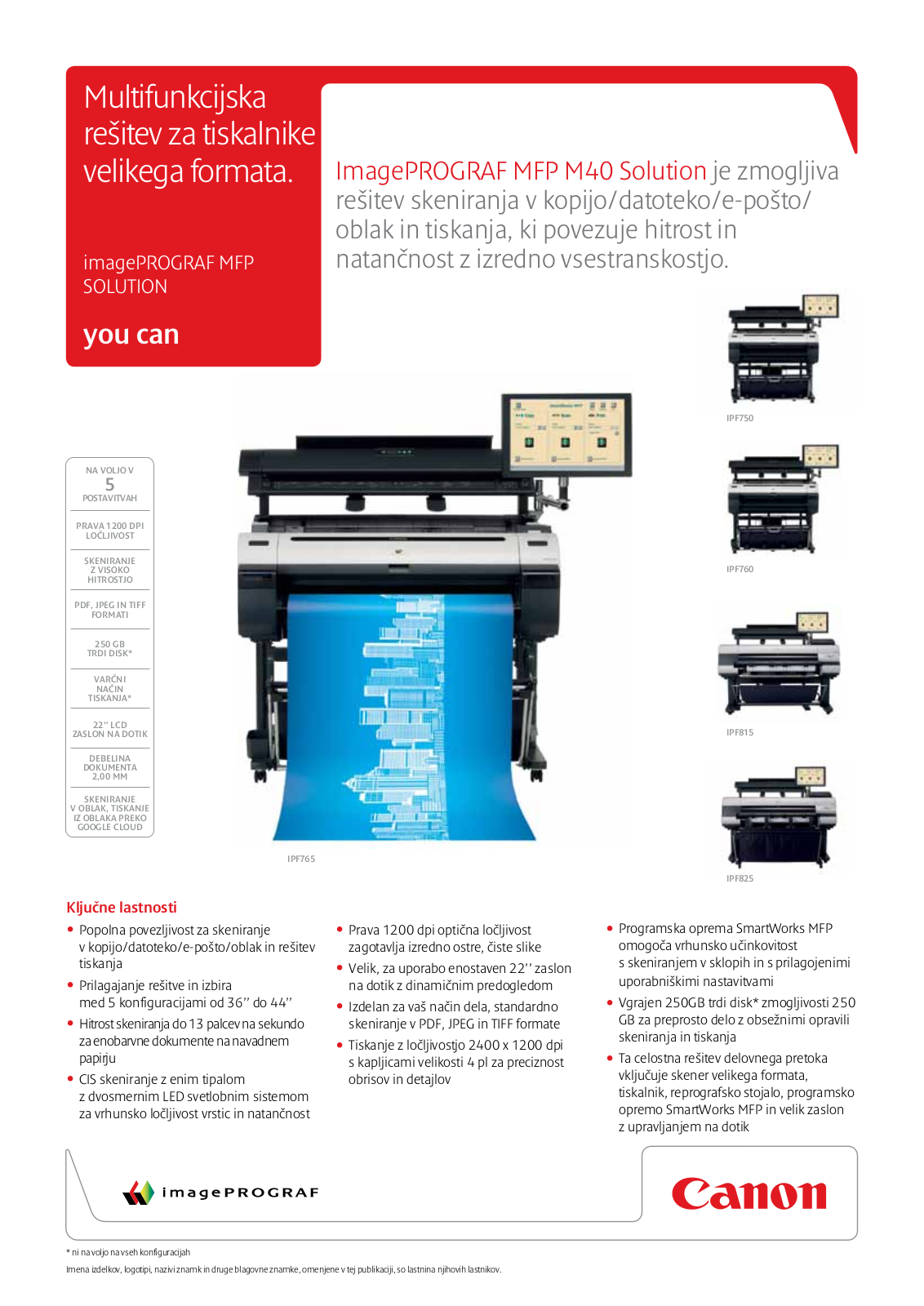 Canon IMAGEPROGRAF MFP M40 BROCHURE