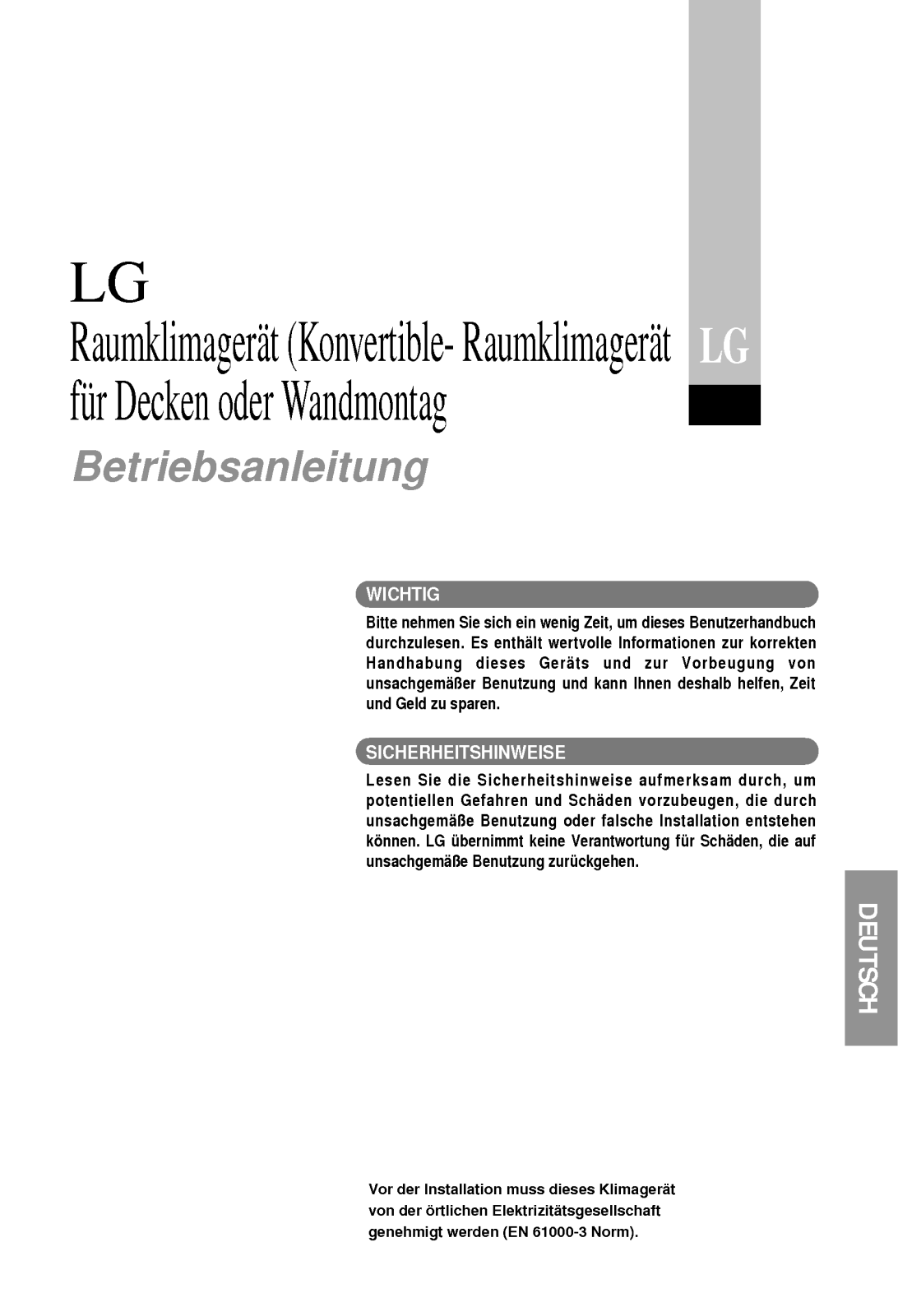 Lg LV-B2460RL user Manual