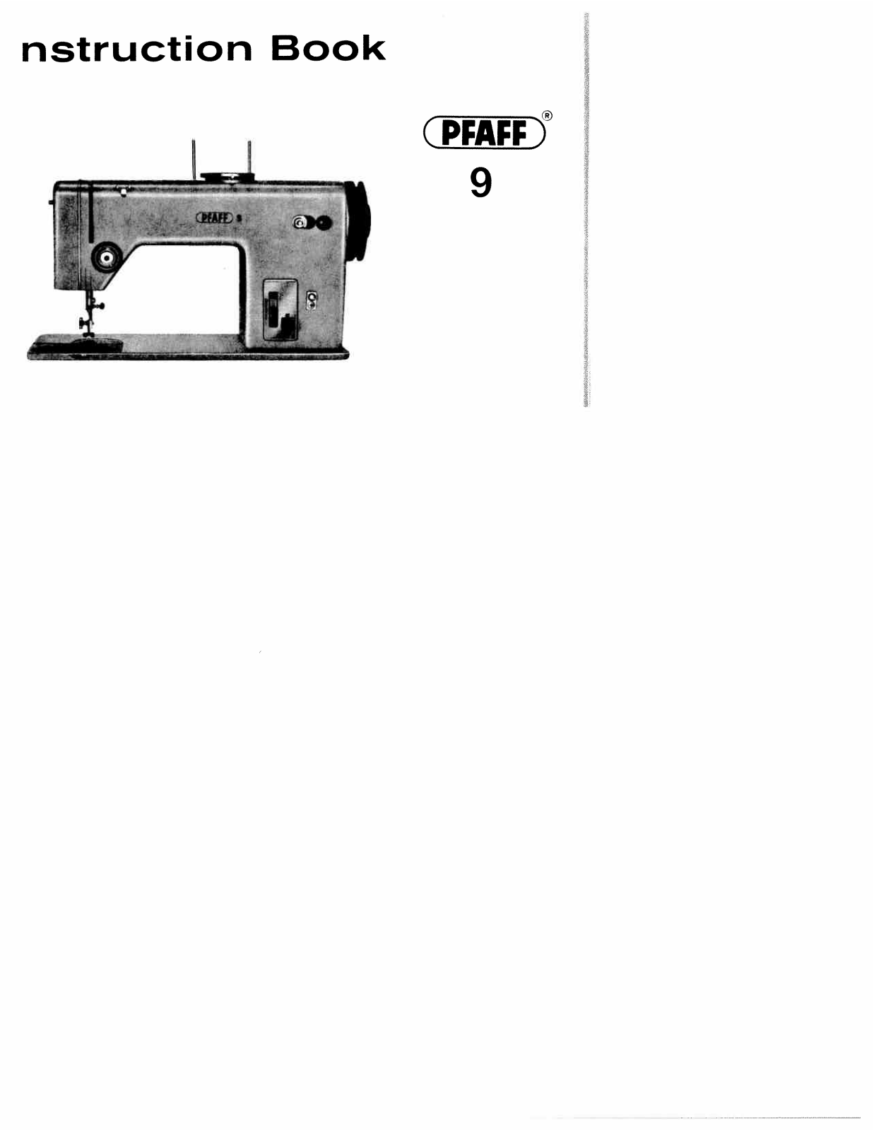 Pfaff 9 User Manual - ManualMachine.com