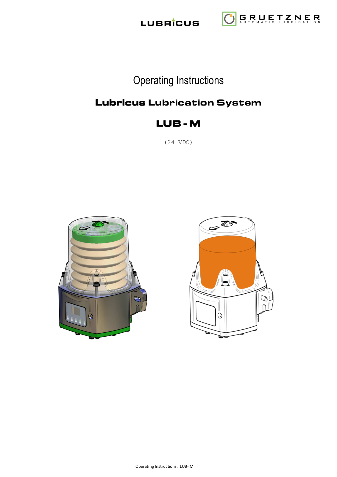 Gruetzner Lubricus M, LUB-M Operating Instructions Manual