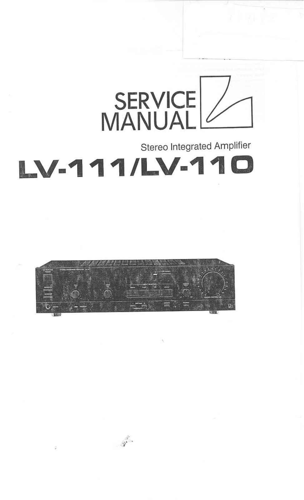 Luxman LV-110 Service manual