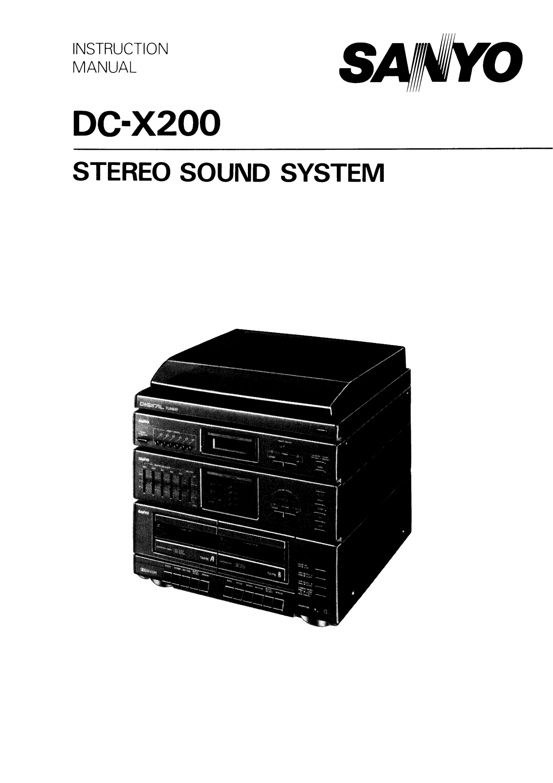 Sanyo DC-X200 Instruction Manual