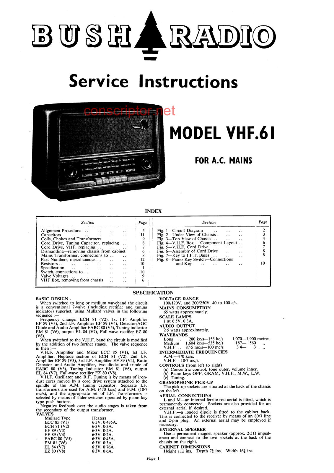 Buch VHF.61 Service manual