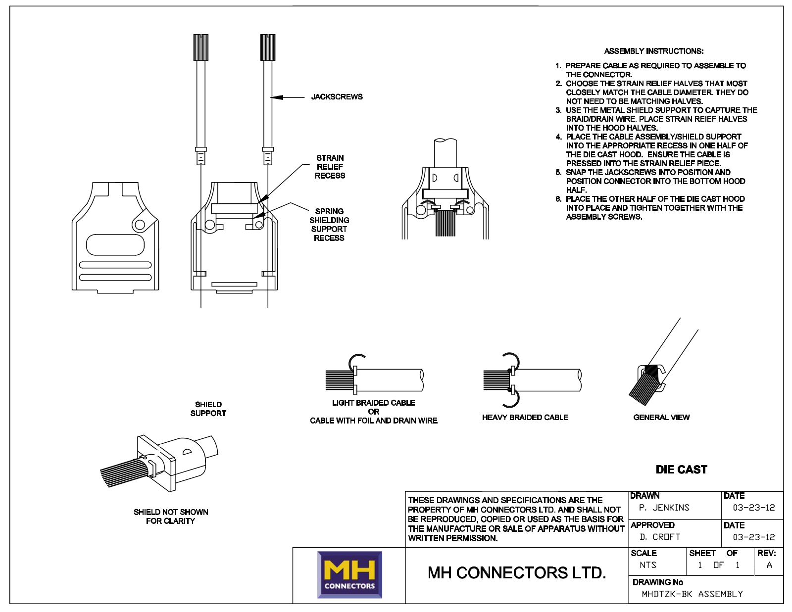 MH Connectors MHDTZK-BK Assembly