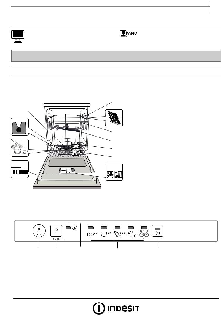 INDESIT DIE 2B19 A S Daily Reference Guide