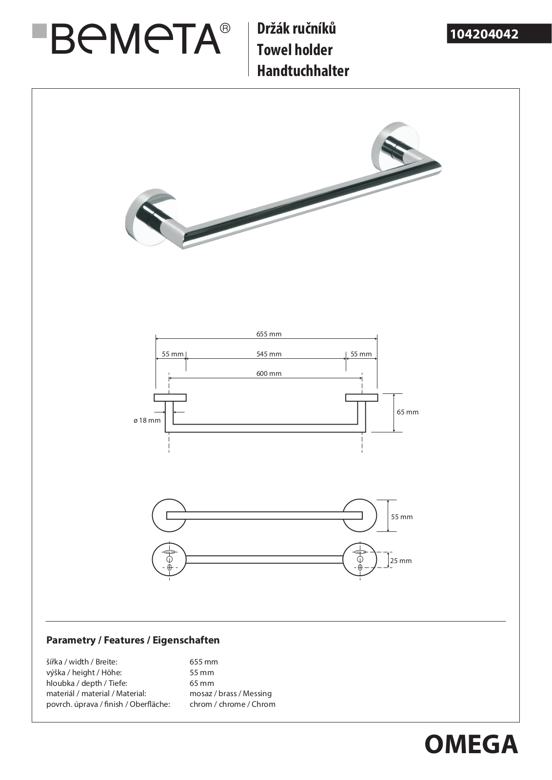 Bemeta Omega 104204042 User guide